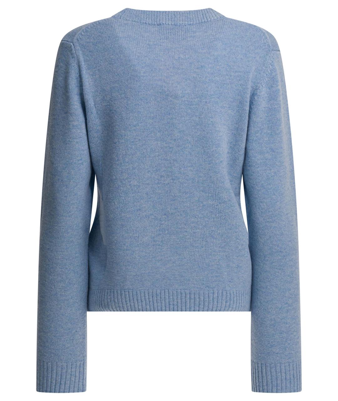 GANNI Синий шерстяной джемпер / свитер, фото 2