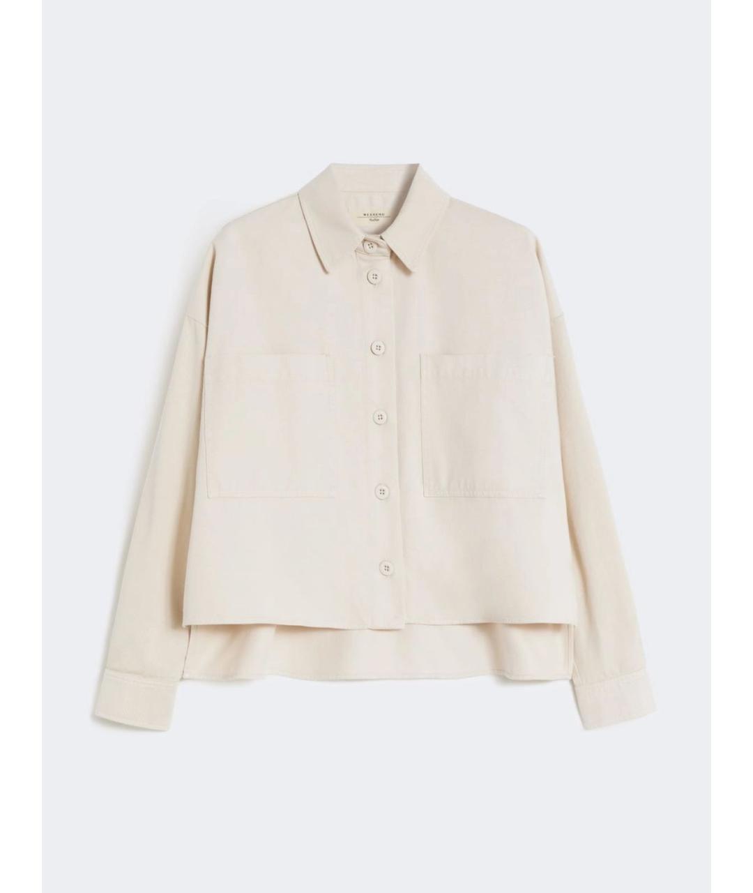 WEEKEND MAX MARA Бежевая хлопковая рубашка, фото 2