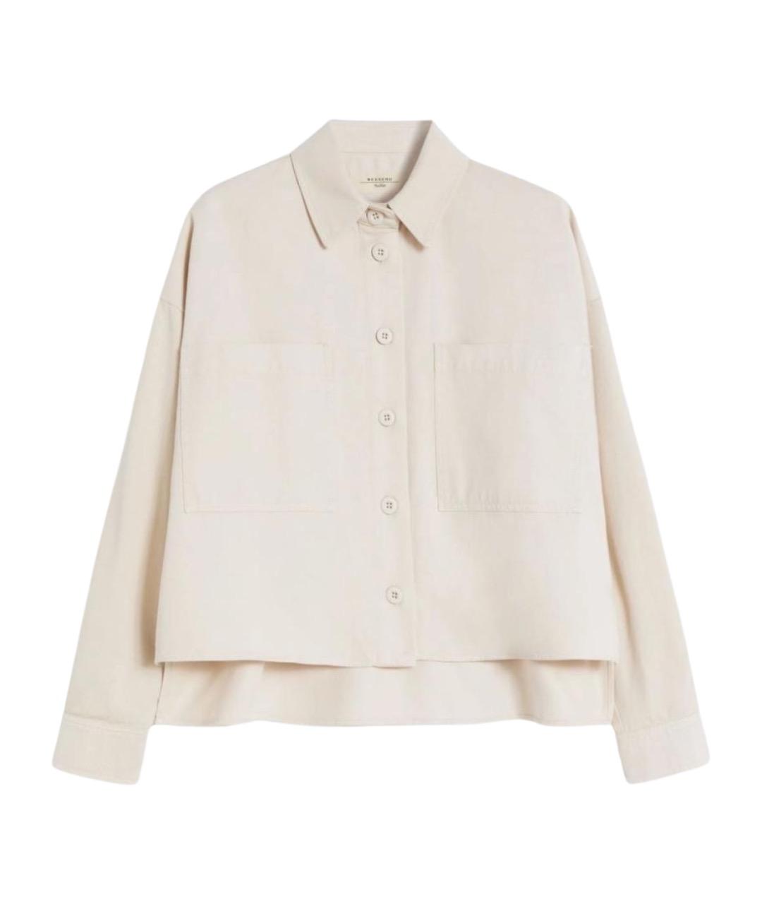 WEEKEND MAX MARA Бежевая хлопковая рубашка, фото 1