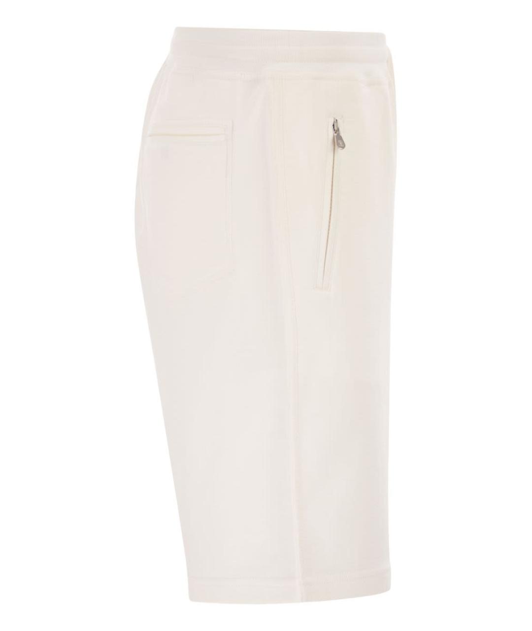 BRUNELLO CUCINELLI Белые хлопковые шорты, фото 3