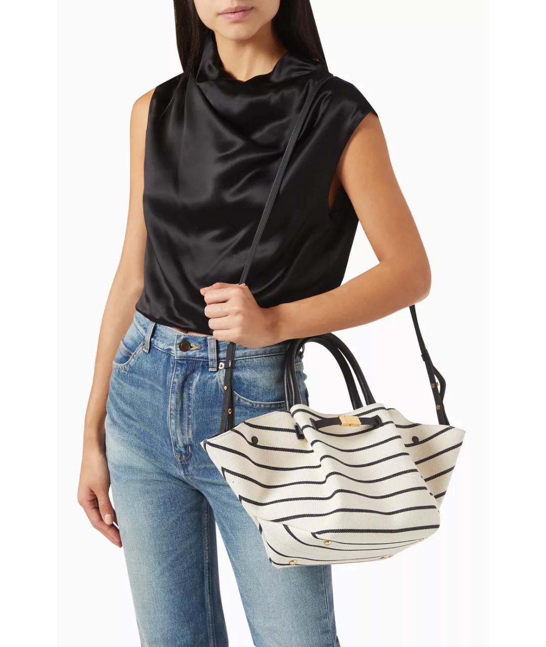 DEMELLIER Бежевая тканевая сумка тоут, фото 3