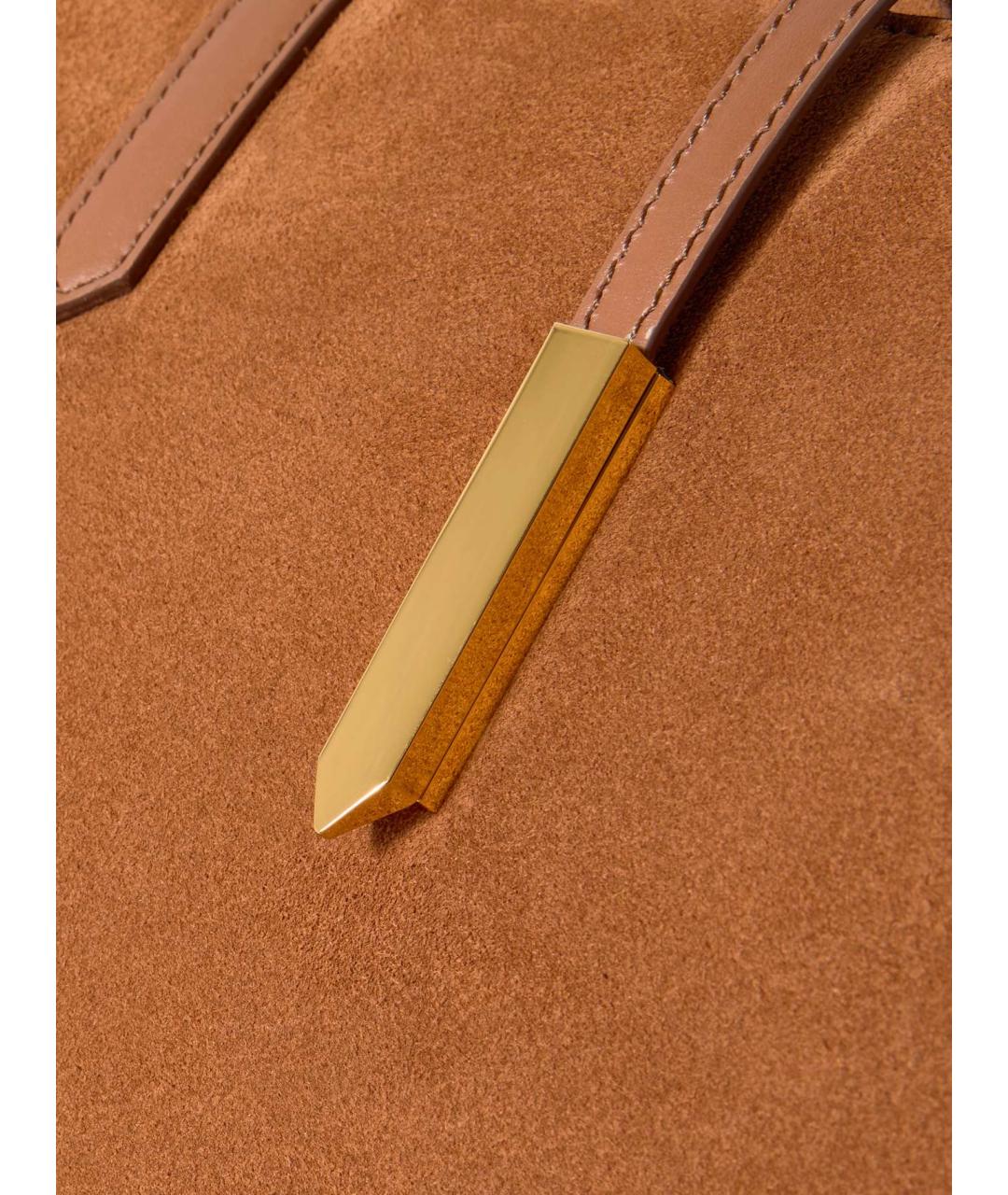 DEMELLIER Коричневая замшевая сумка тоут, фото 5
