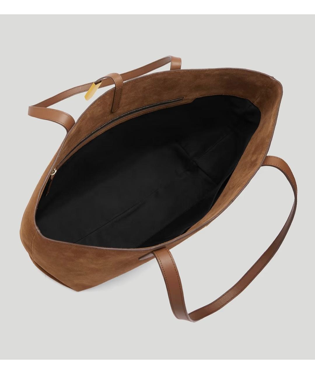 DEMELLIER Коричневая замшевая сумка тоут, фото 6