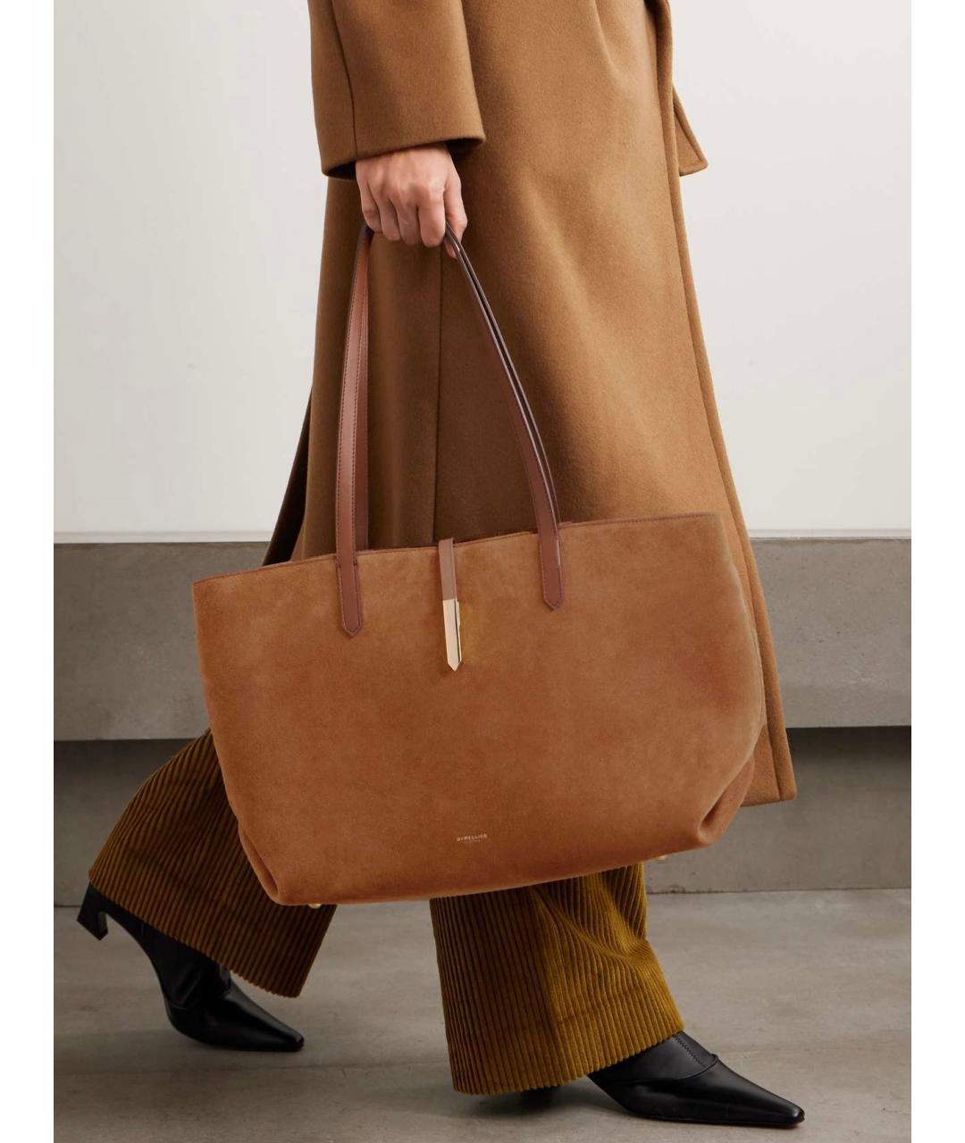 DEMELLIER Коричневая замшевая сумка тоут, фото 2