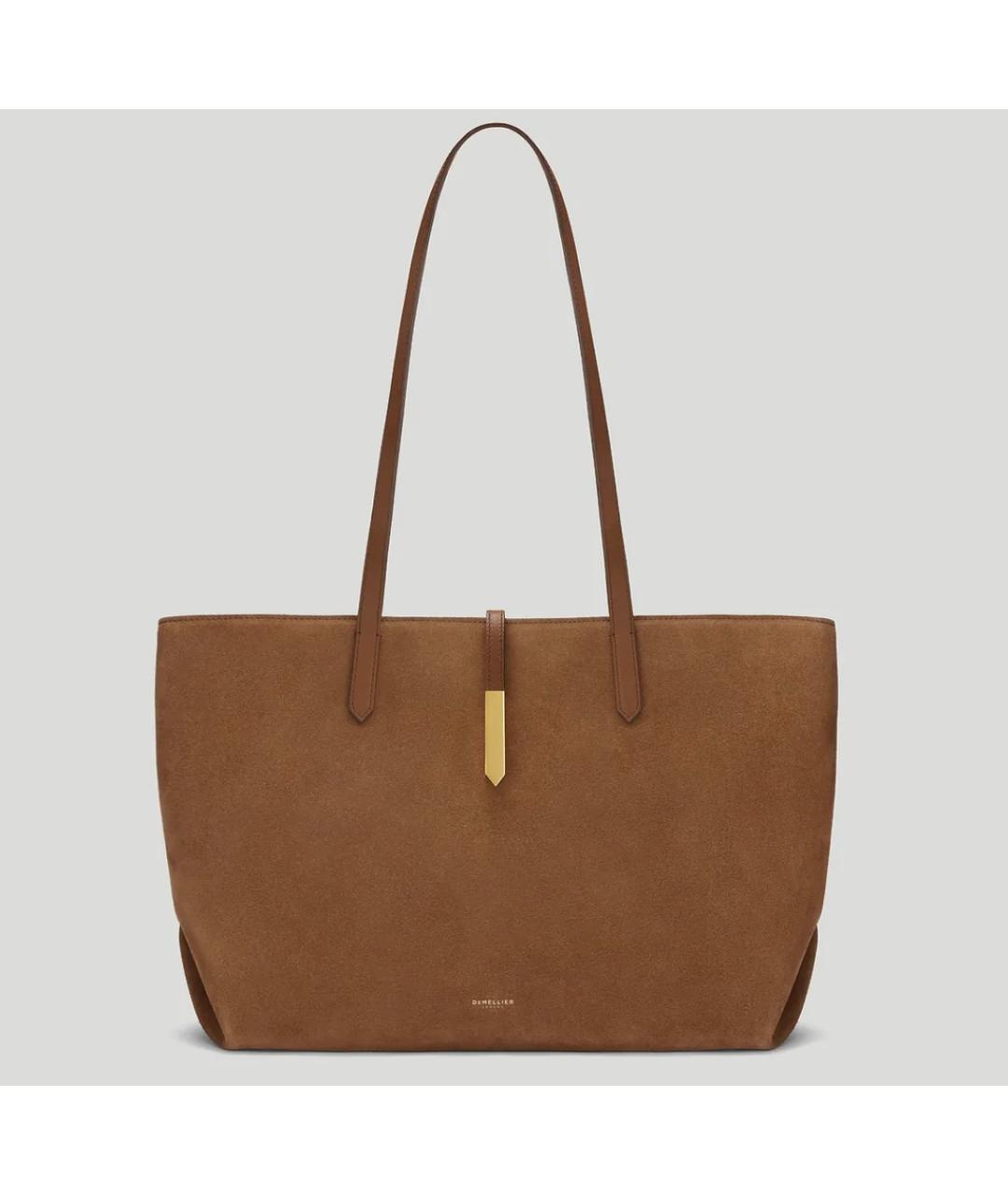 DEMELLIER Коричневая замшевая сумка тоут, фото 7