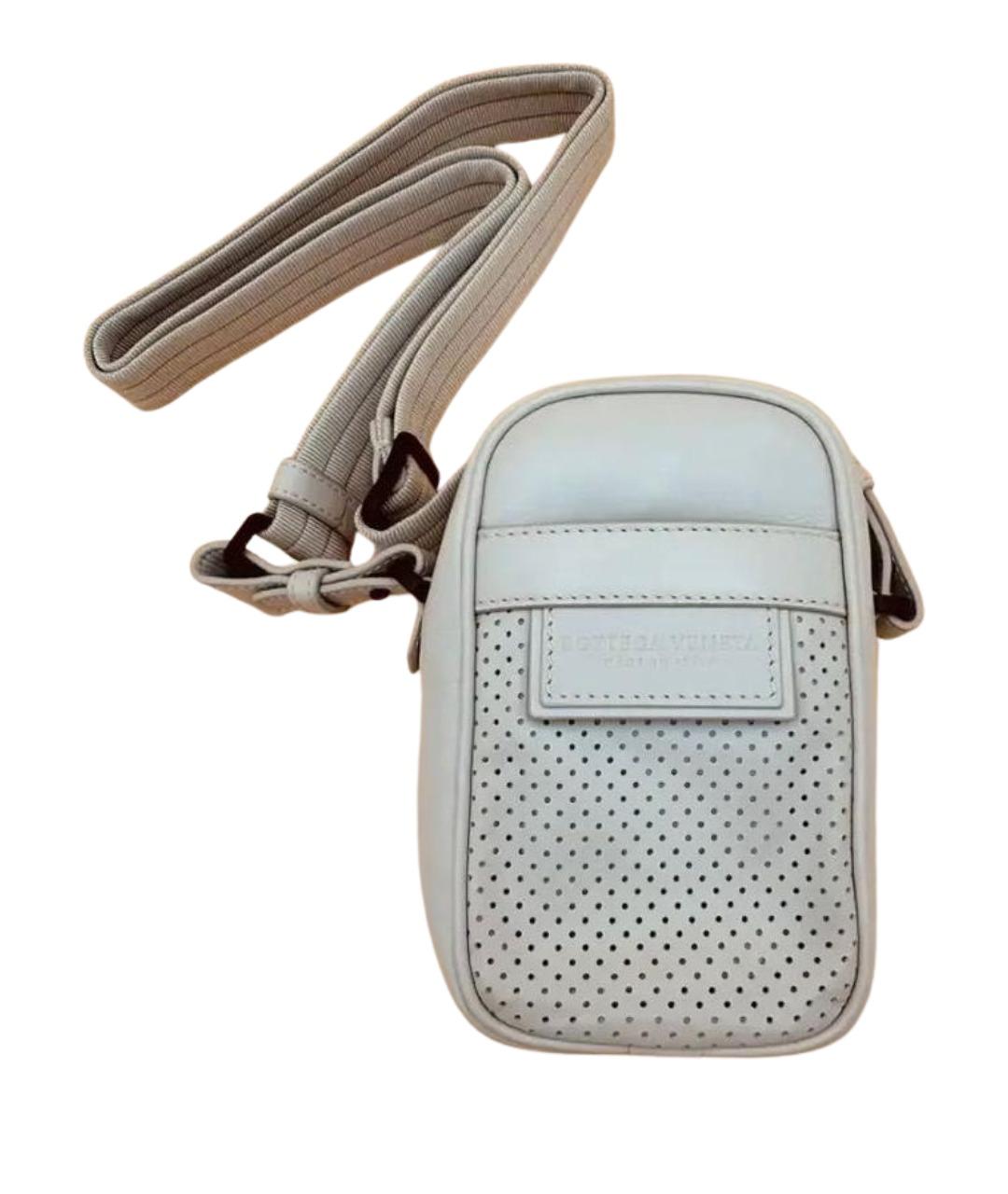 BOTTEGA VENETA Серая кожаная поясная сумка, фото 1