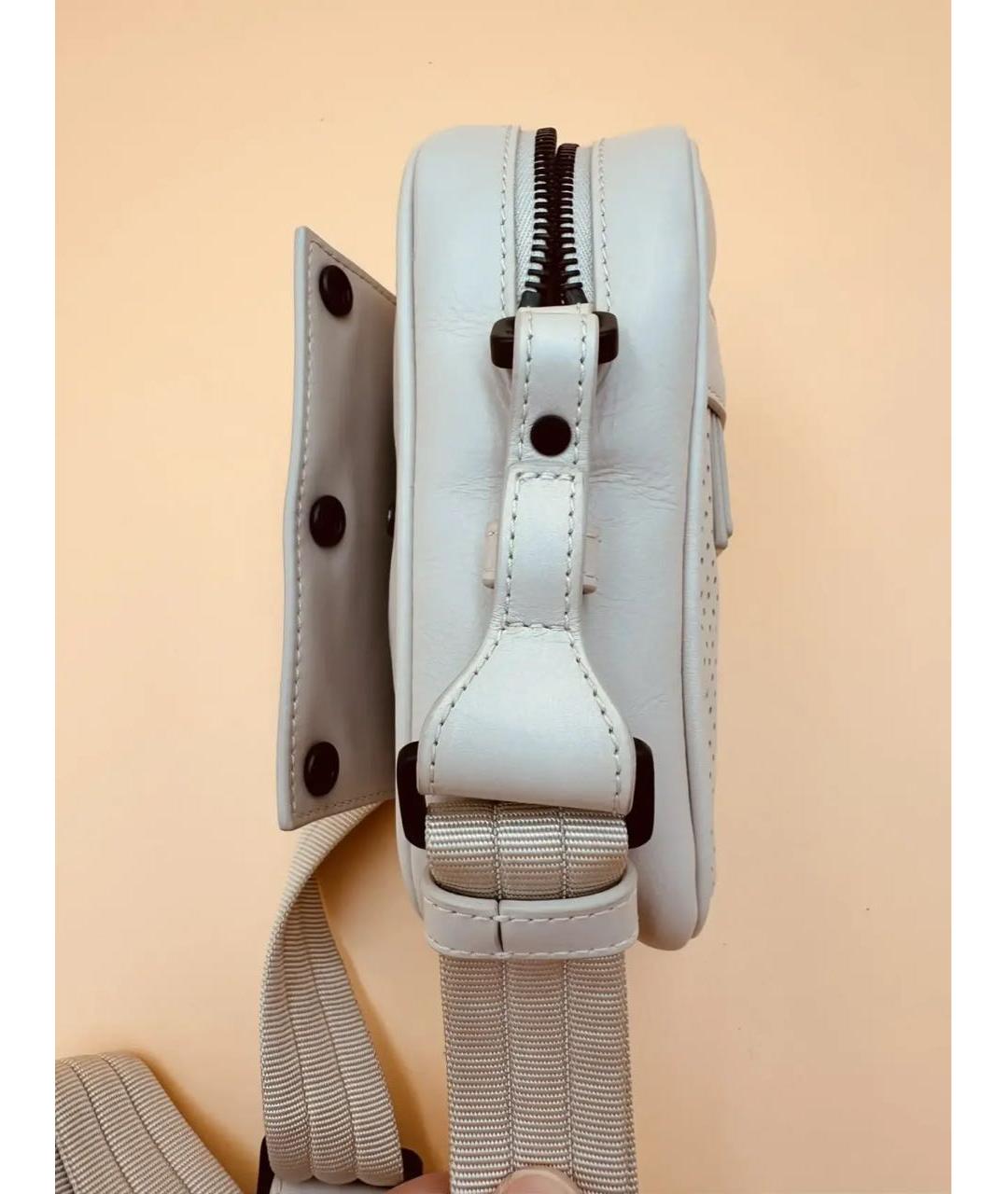 BOTTEGA VENETA Серая кожаная поясная сумка, фото 8