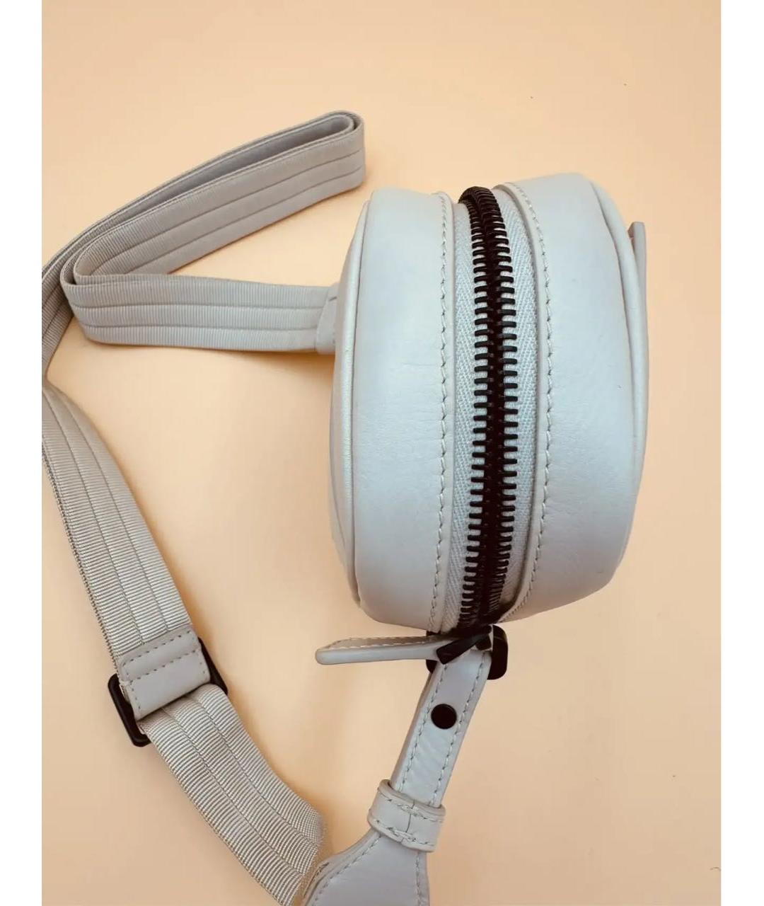 BOTTEGA VENETA Серая кожаная поясная сумка, фото 4