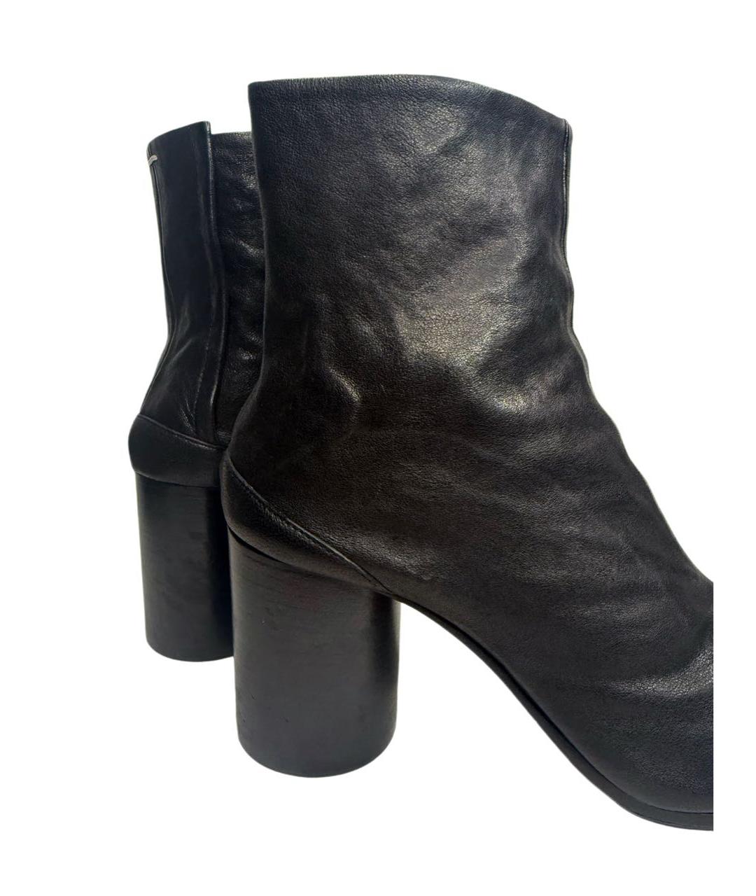 MAISON MARGIELA Черные кожаные ботильоны, фото 4