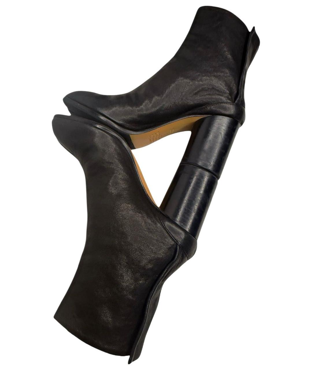 MAISON MARGIELA Черные кожаные ботильоны, фото 6