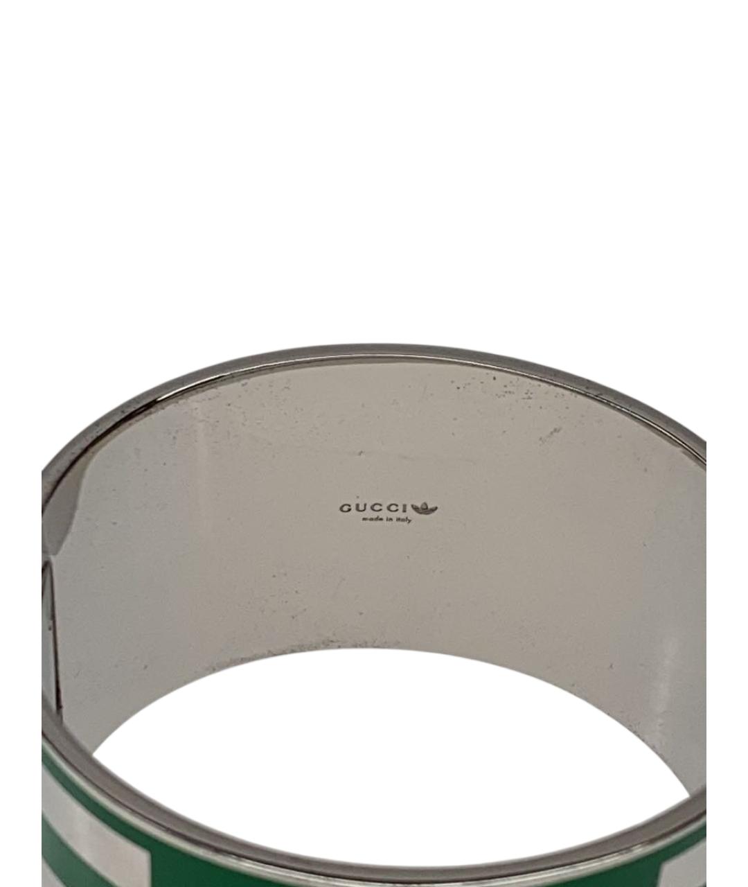 GUCCI Зеленый металлический браслет, фото 2