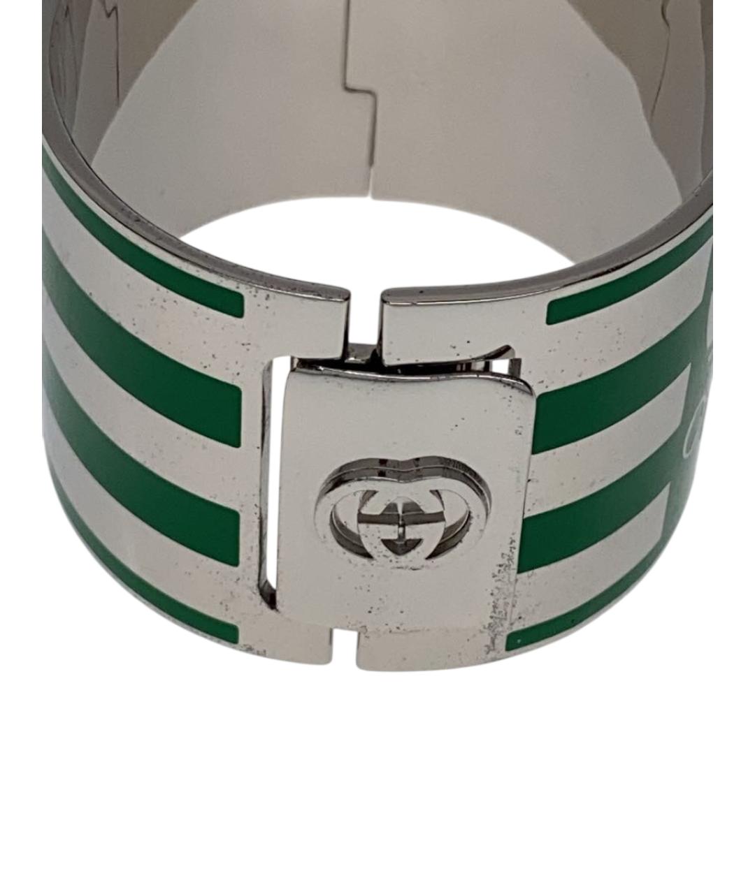 GUCCI Зеленый металлический браслет, фото 3
