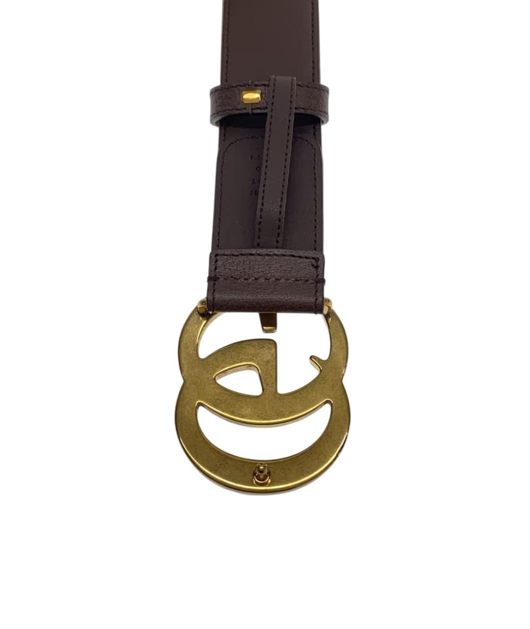 GUCCI Золотой кожаный ремень, фото 2