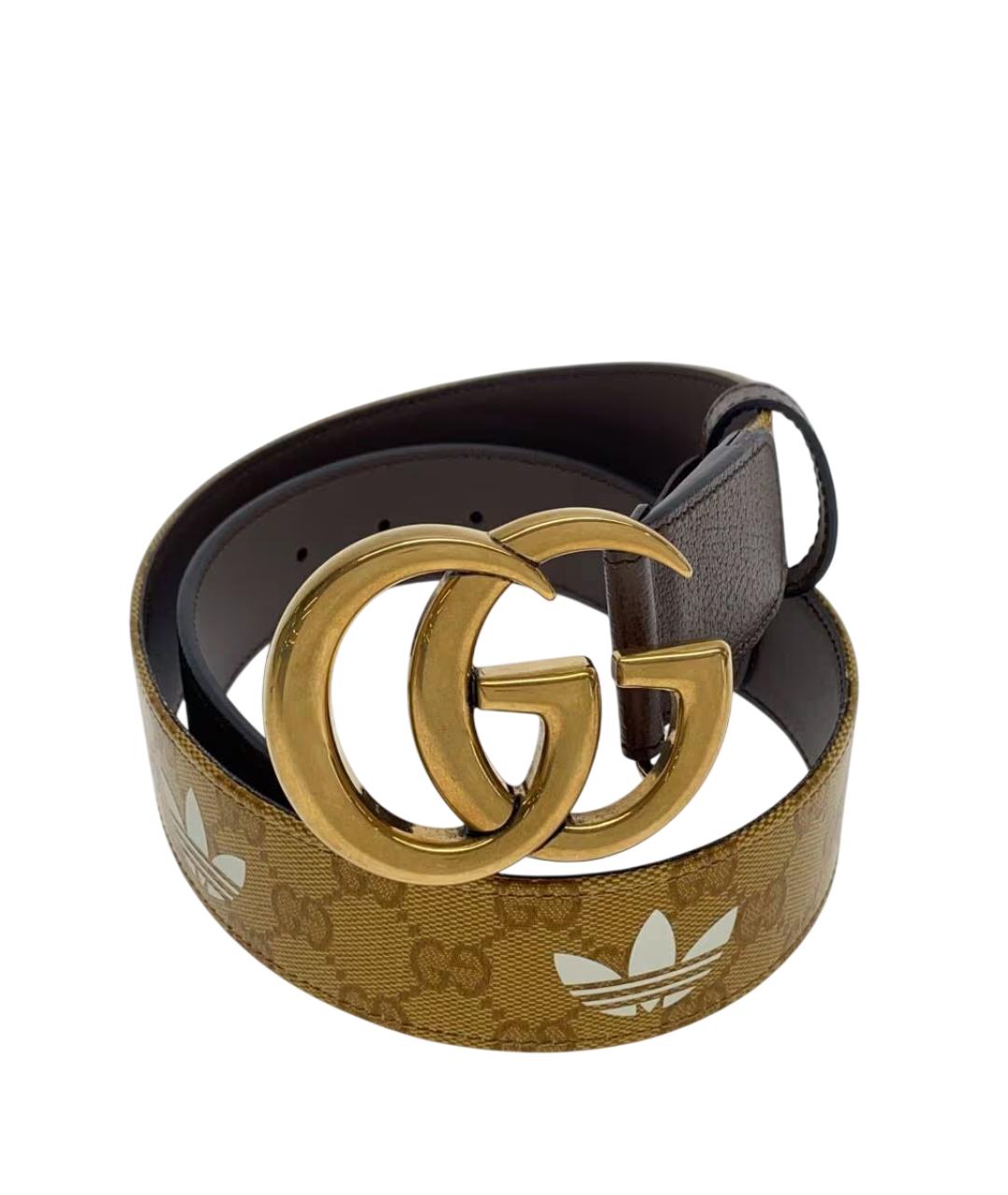 GUCCI Золотой кожаный ремень, фото 1