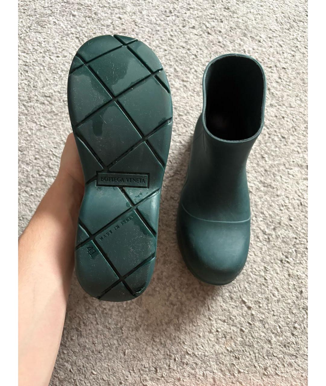 BOTTEGA VENETA Зеленые высокие ботинки, фото 3