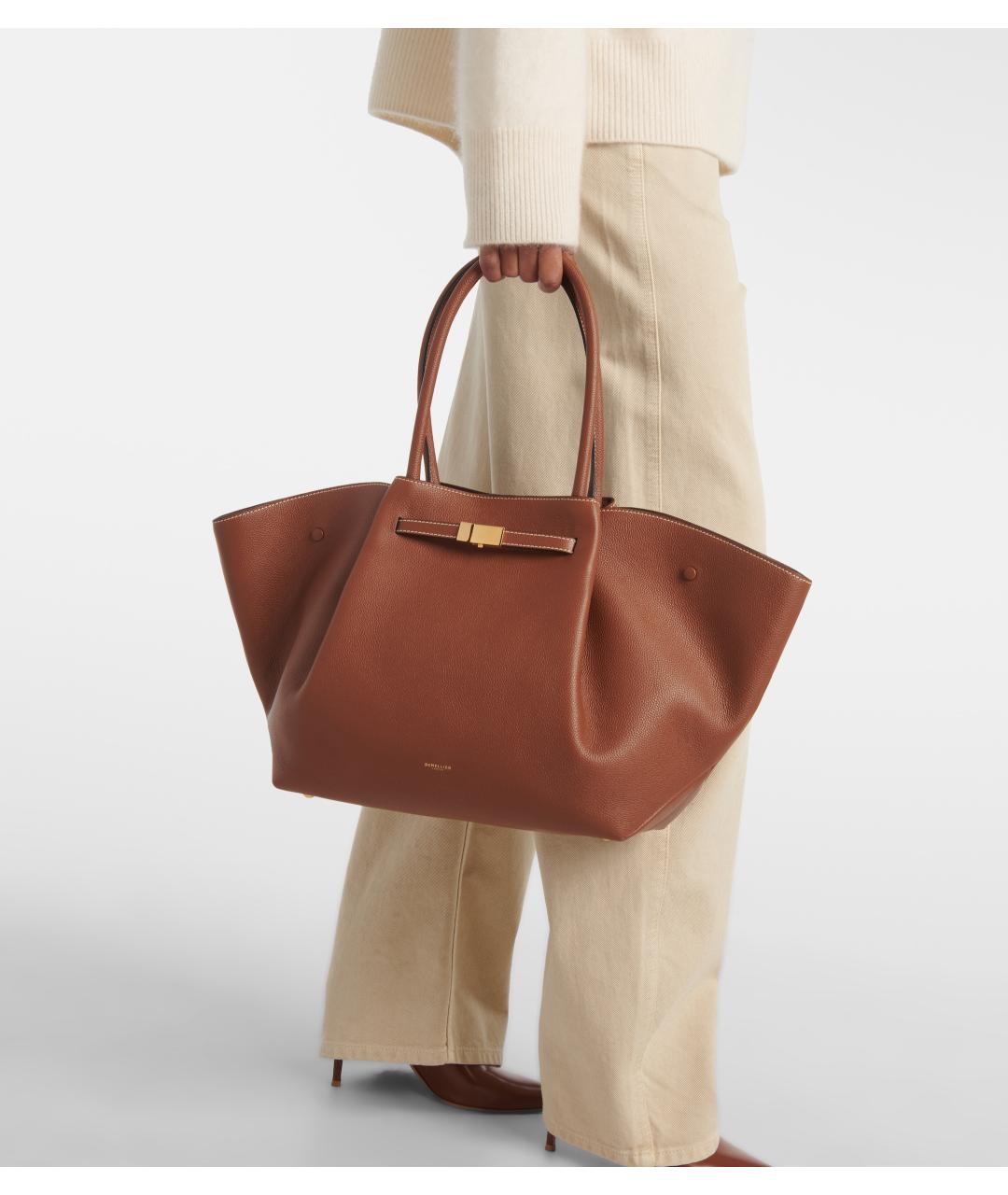 DEMELLIER Коричневая кожаная сумка тоут, фото 7