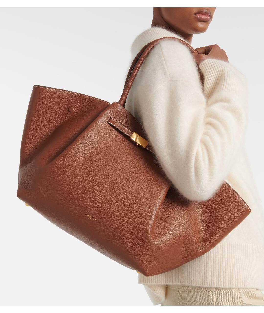 DEMELLIER Коричневая кожаная сумка тоут, фото 6