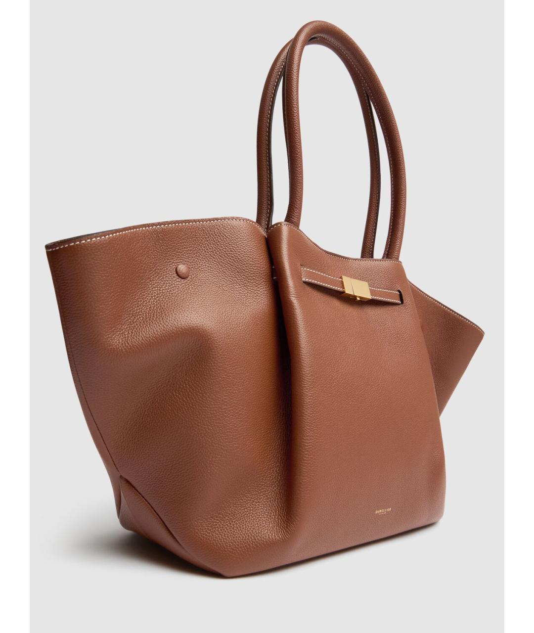 DEMELLIER Коричневая кожаная сумка тоут, фото 3