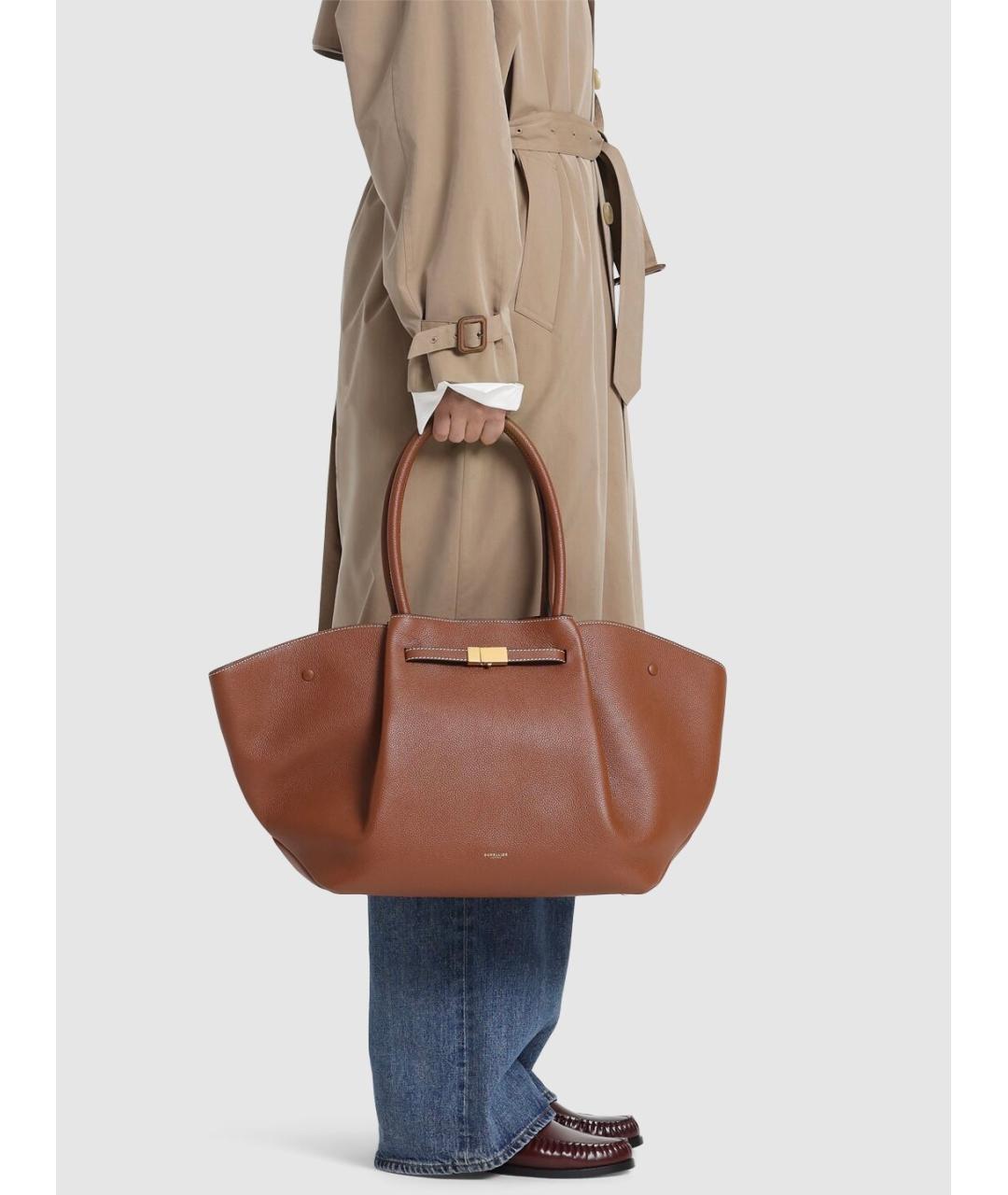 DEMELLIER Коричневая кожаная сумка тоут, фото 2