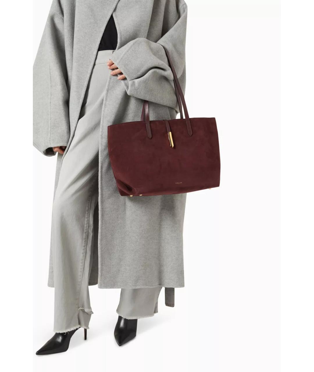 DEMELLIER Бордовая замшевая сумка тоут, фото 2
