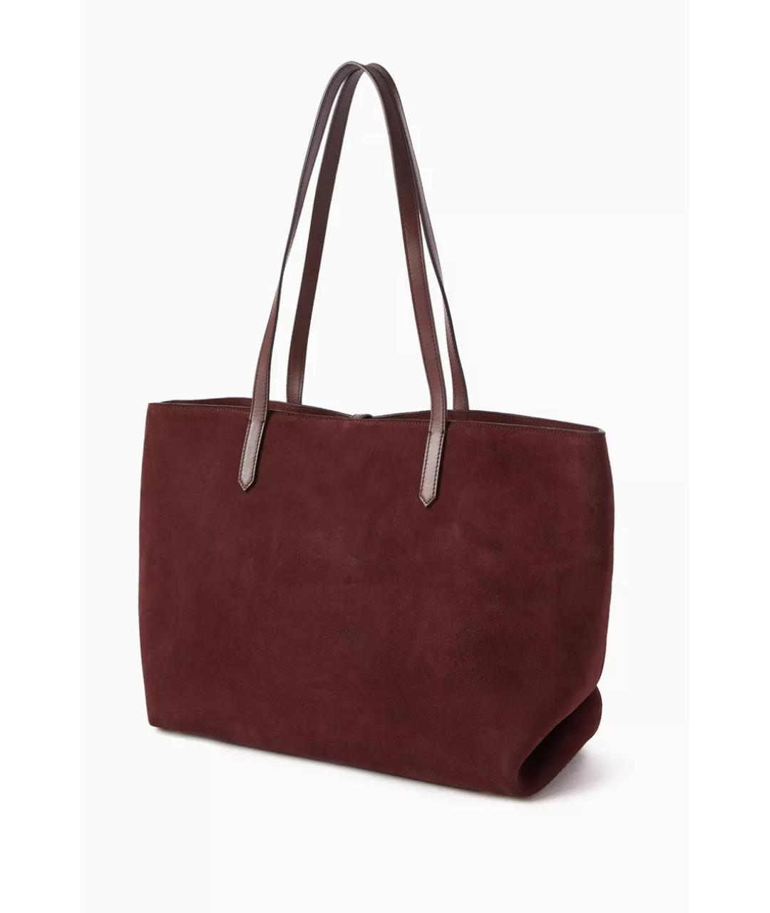 DEMELLIER Бордовая замшевая сумка тоут, фото 3