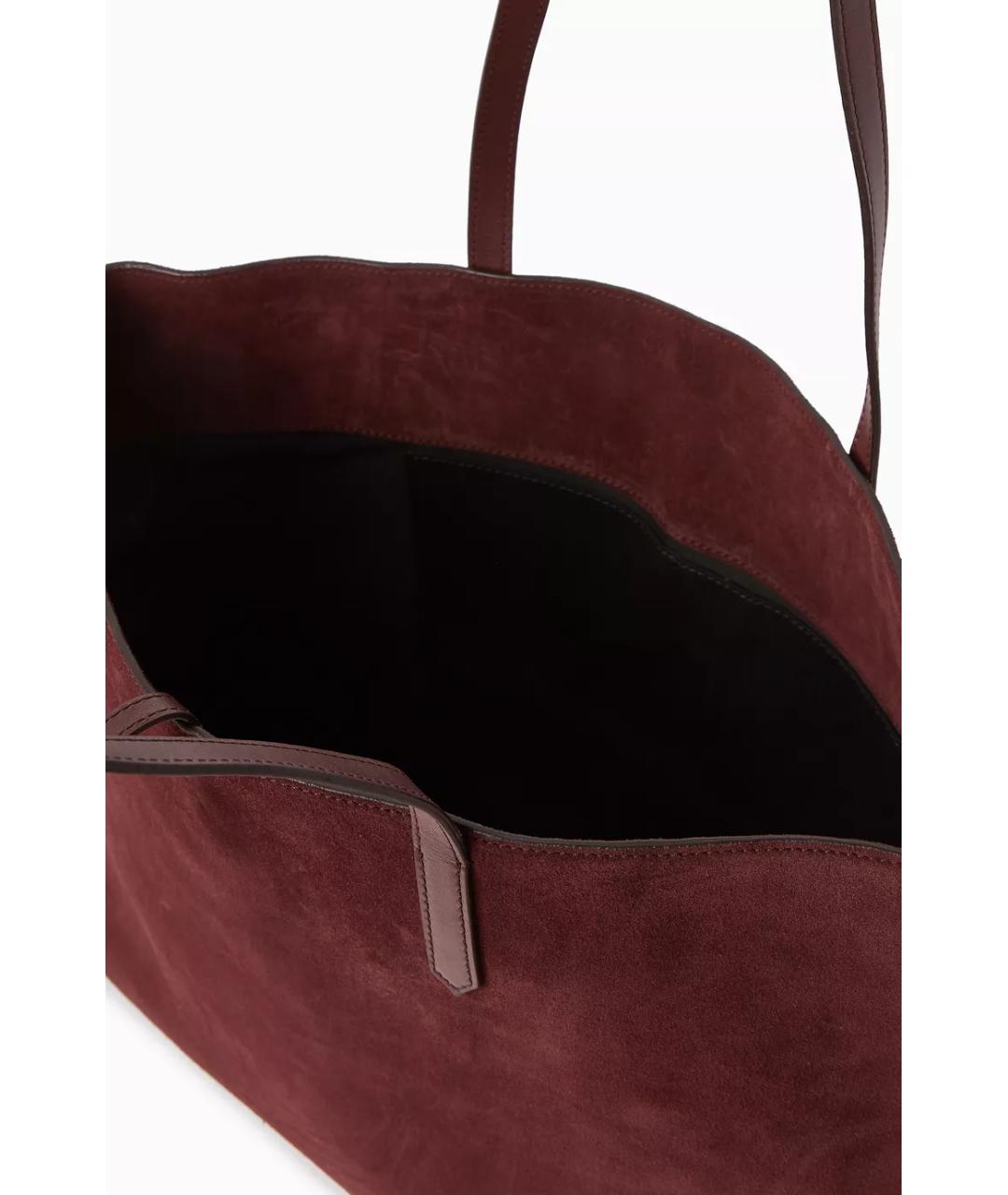 DEMELLIER Бордовая замшевая сумка тоут, фото 5