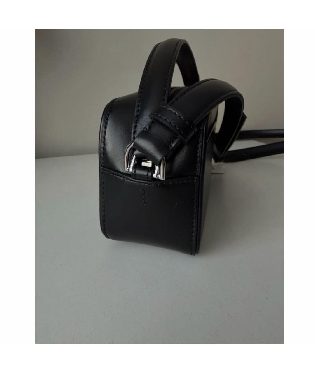 JACQUEMUS Черная кожаная сумка с короткими ручками, фото 7