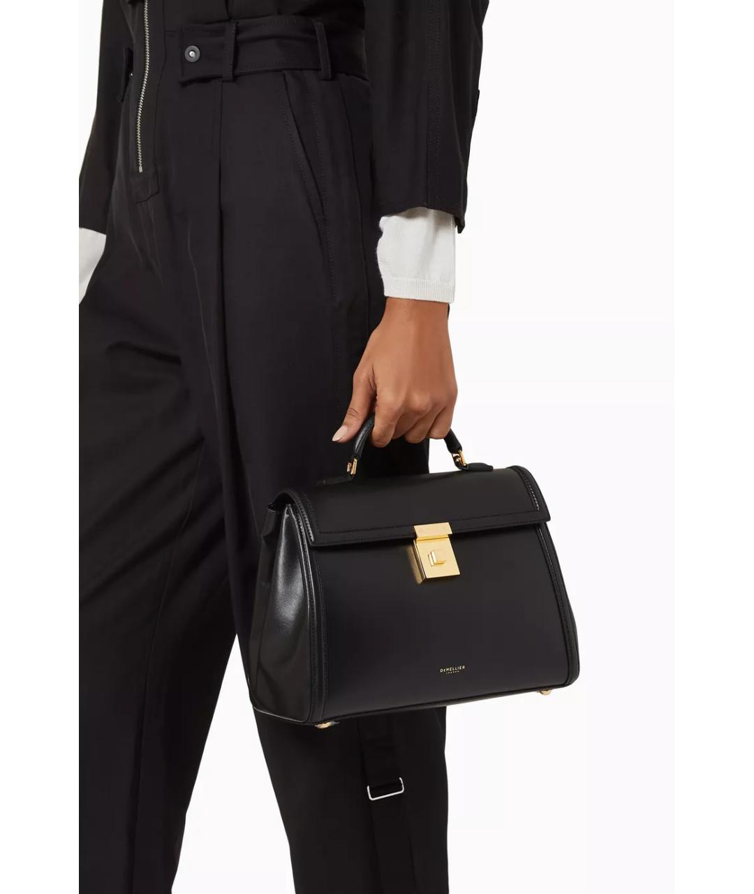 DEMELLIER Черная кожаная сумка через плечо, фото 3