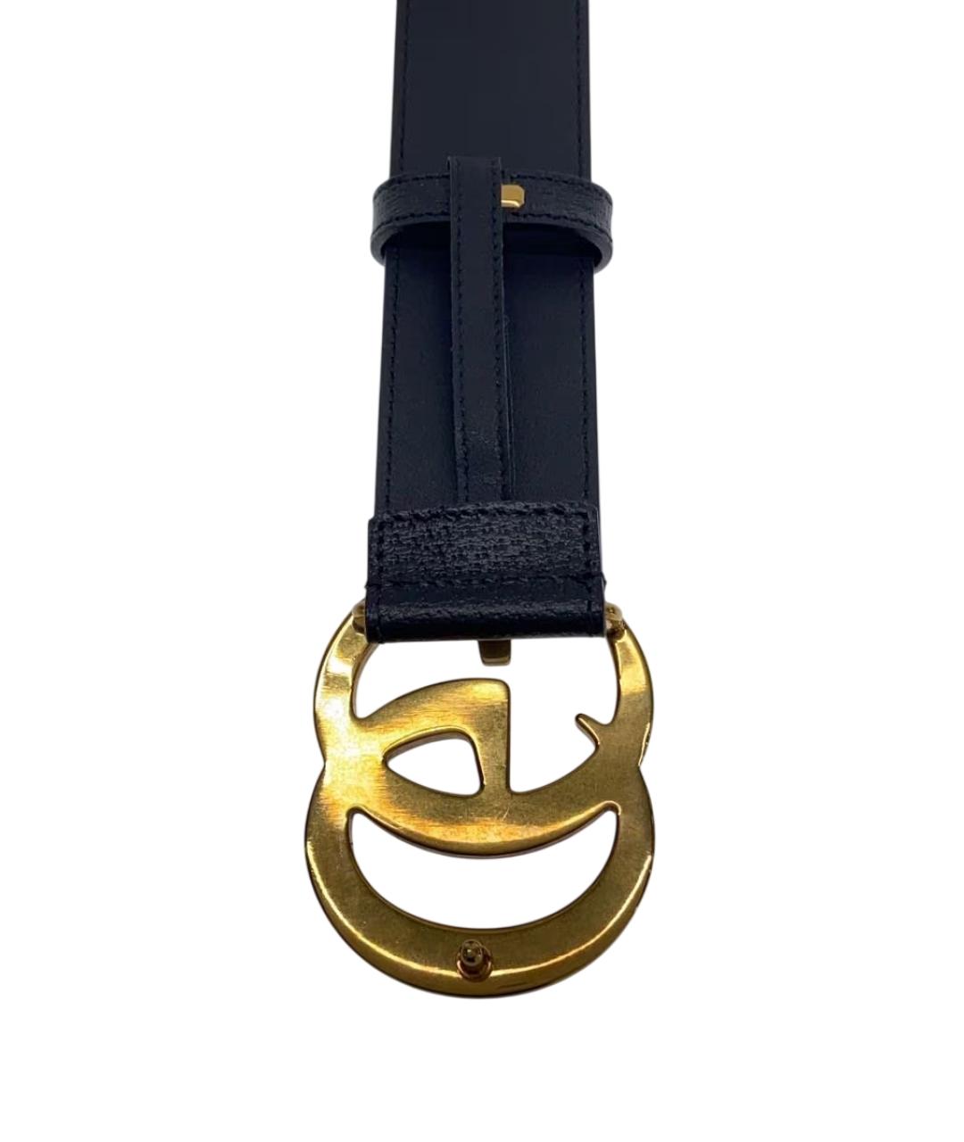 GUCCI Черный кожаный ремень, фото 2