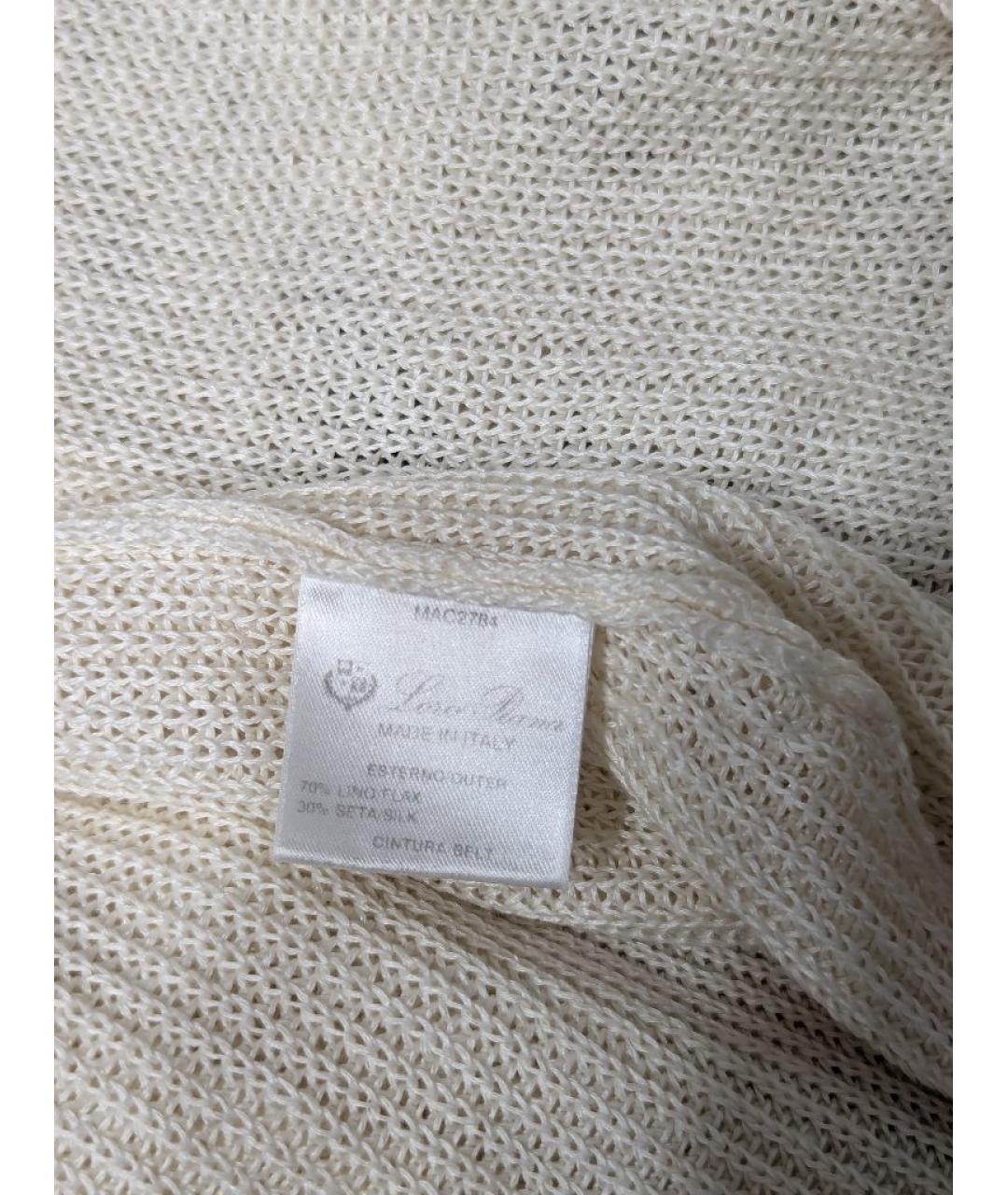 LORO PIANA Белая льняная жилетка, фото 6