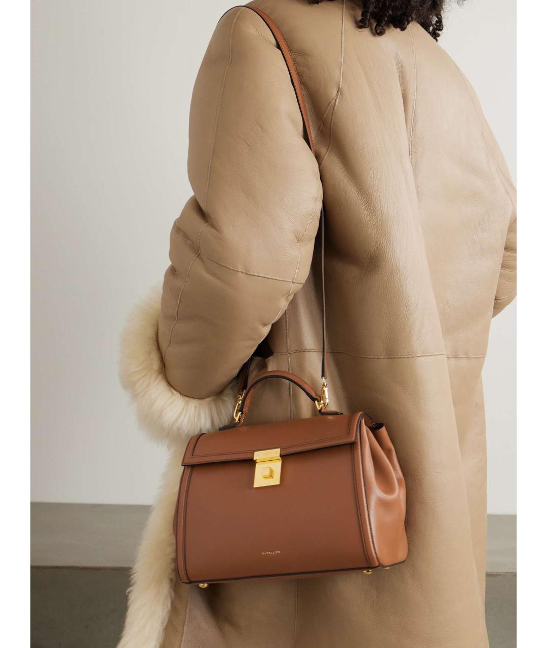 DEMELLIER Коричневая кожаная сумка через плечо, фото 3