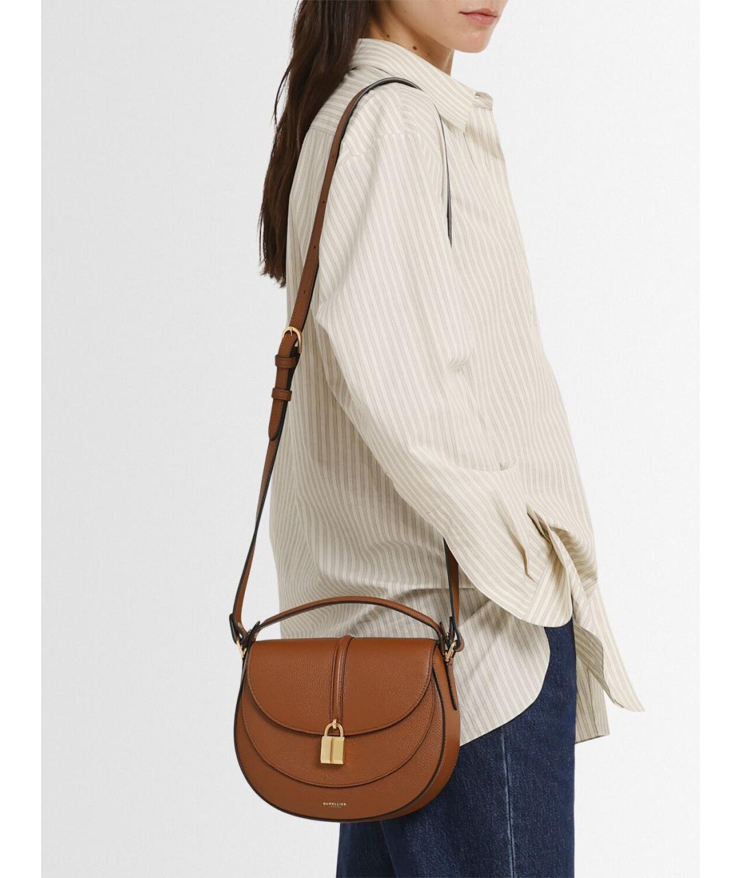 DEMELLIER Коричневая кожаная сумка через плечо, фото 9