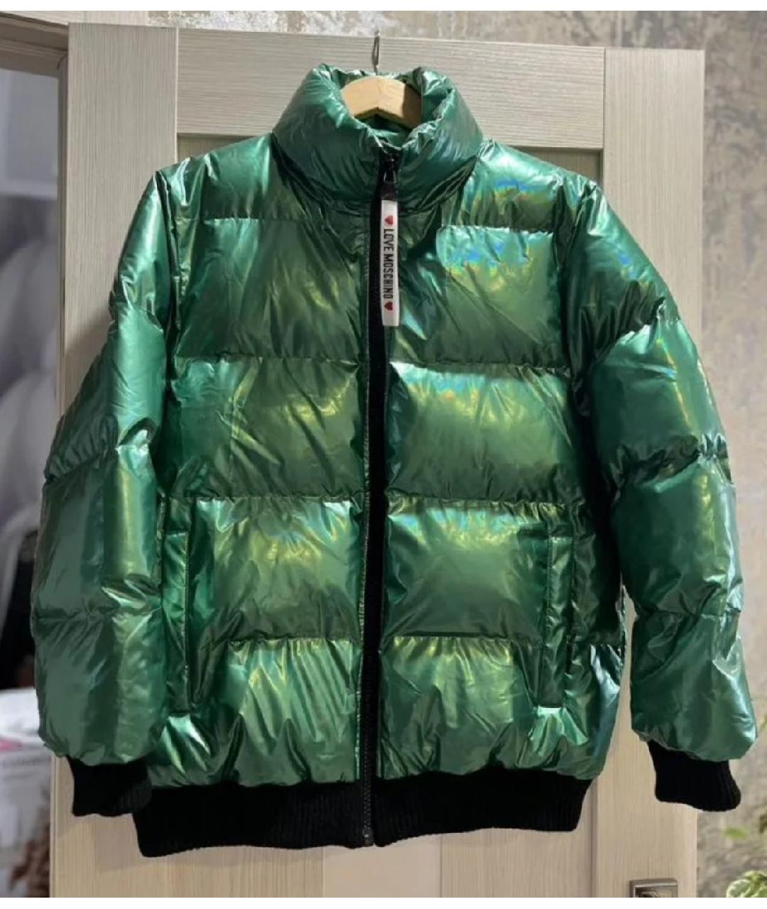 MOSCHINO Зеленая полиэстеровая куртка, фото 8