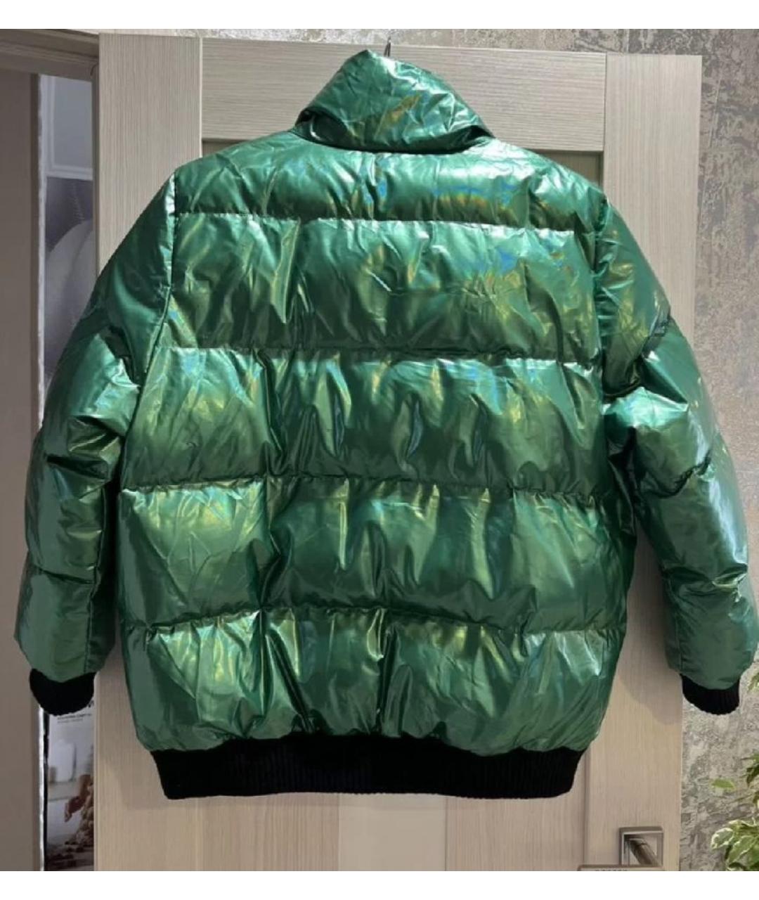 MOSCHINO Зеленая полиэстеровая куртка, фото 2