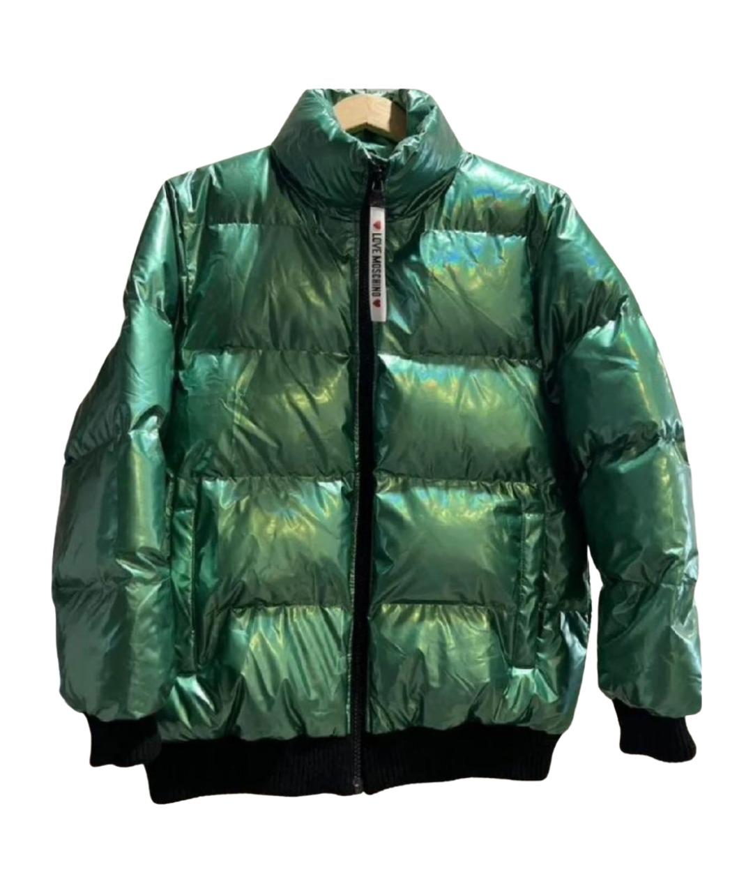 MOSCHINO Зеленая полиэстеровая куртка, фото 1