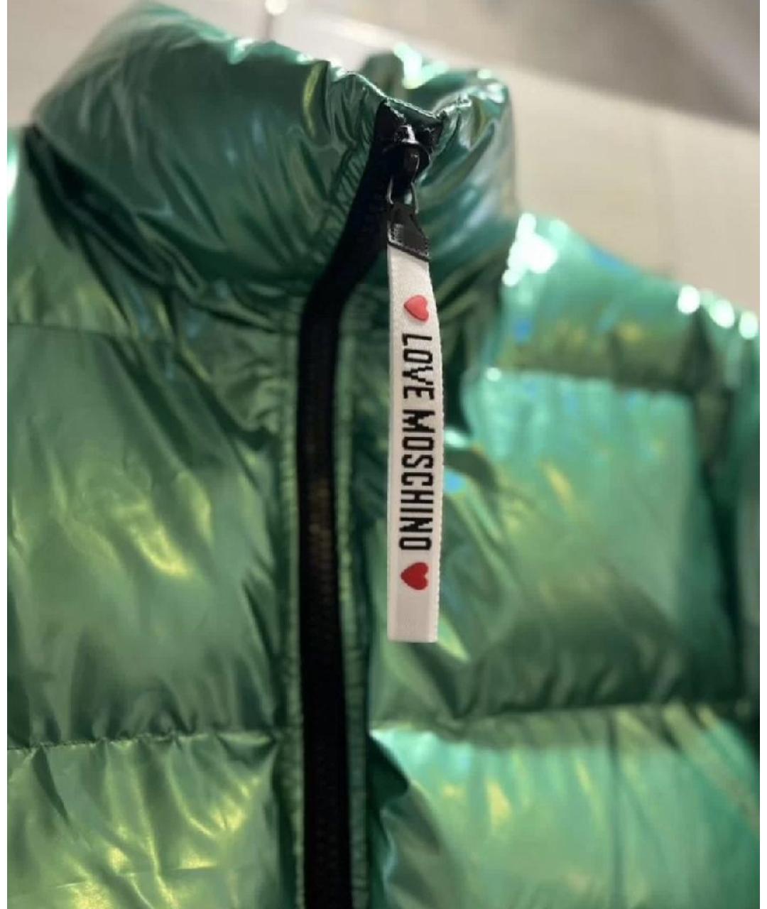 MOSCHINO Зеленая полиэстеровая куртка, фото 5