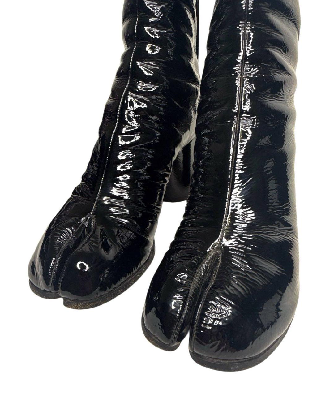MAISON MARGIELA Черные ботильоны из лакированной кожи, фото 5