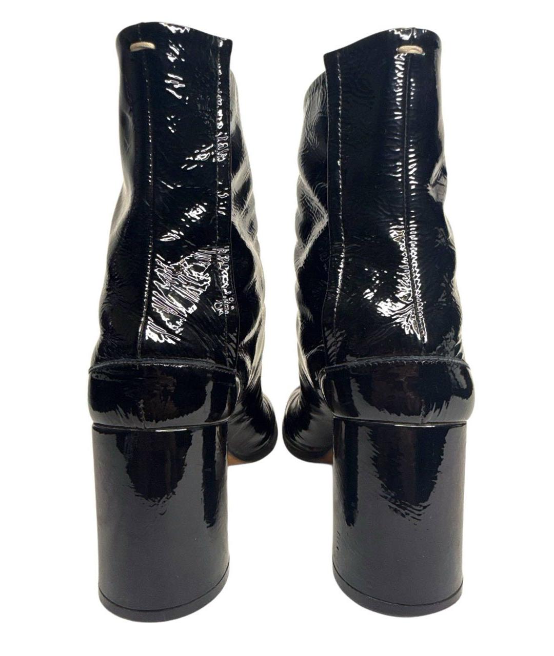 MAISON MARGIELA Черные ботильоны из лакированной кожи, фото 6