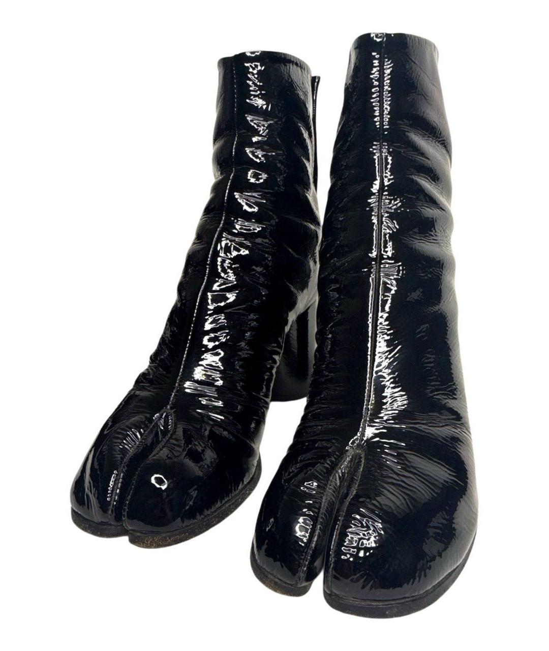 MAISON MARGIELA Черные ботильоны из лакированной кожи, фото 4