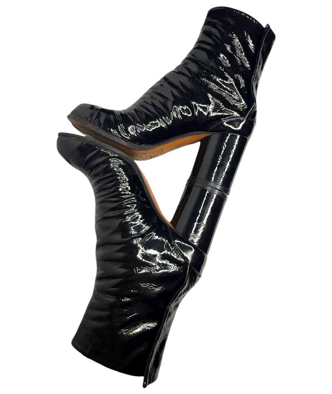 MAISON MARGIELA Черные ботильоны из лакированной кожи, фото 7