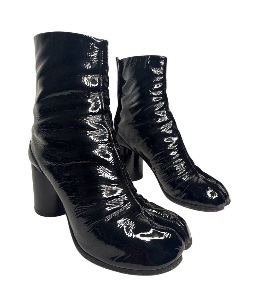 MAISON MARGIELA Черные ботильоны из лакированной кожи, фото 3