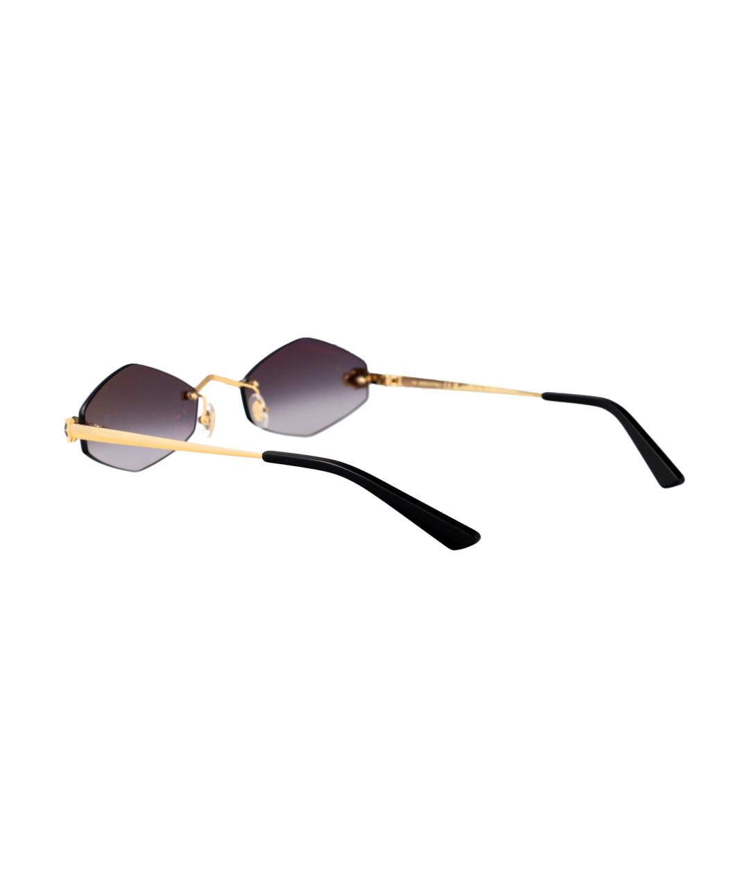 CARTIER Золотые металлические солнцезащитные очки, фото 4