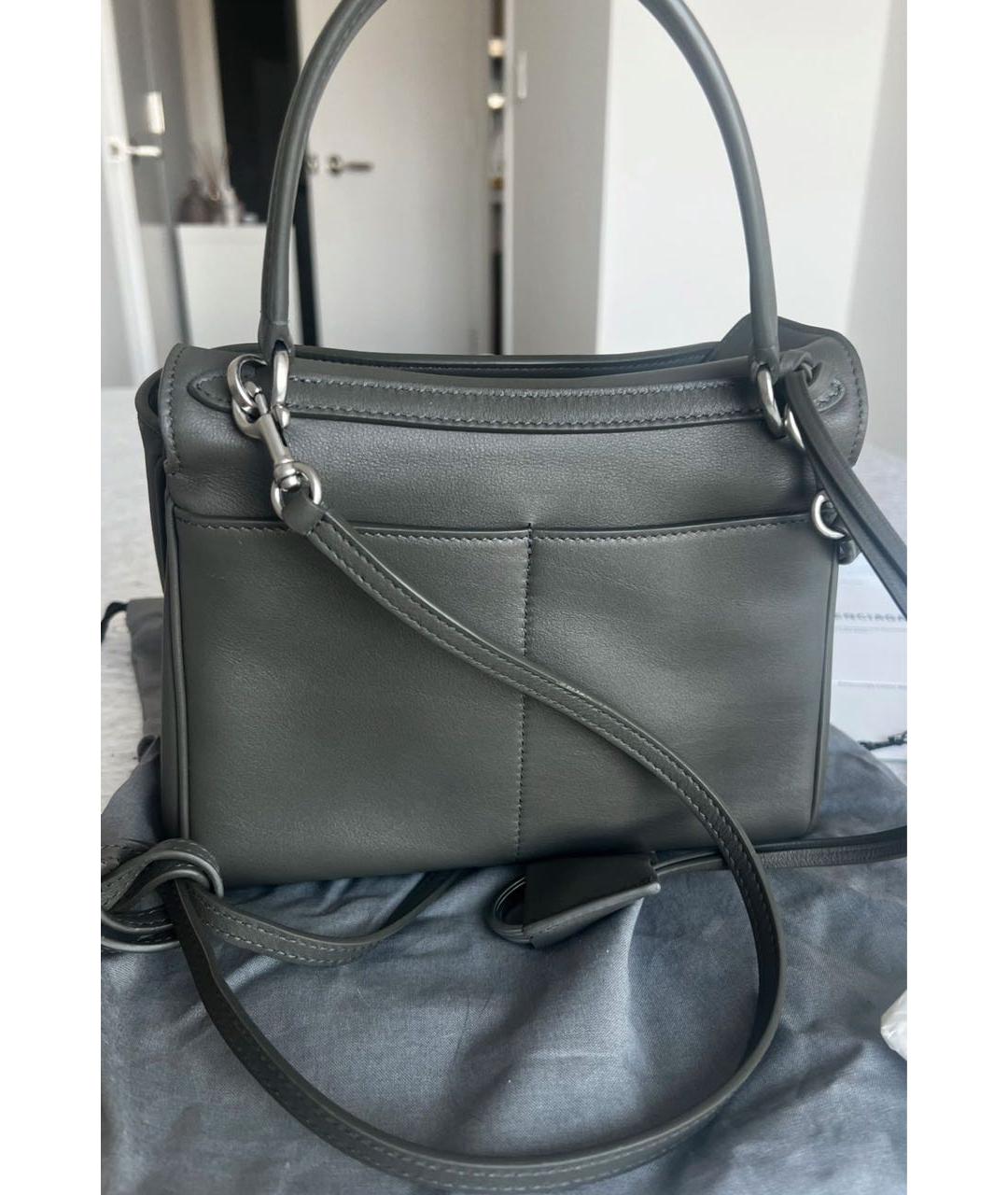 BALENCIAGA Хаки кожаная сумка через плечо, фото 2