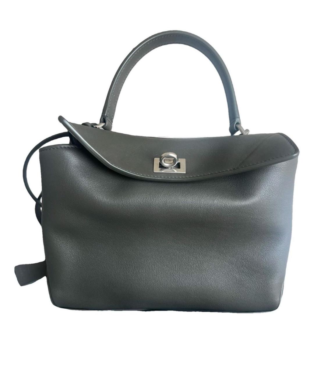 BALENCIAGA Хаки кожаная сумка через плечо, фото 9