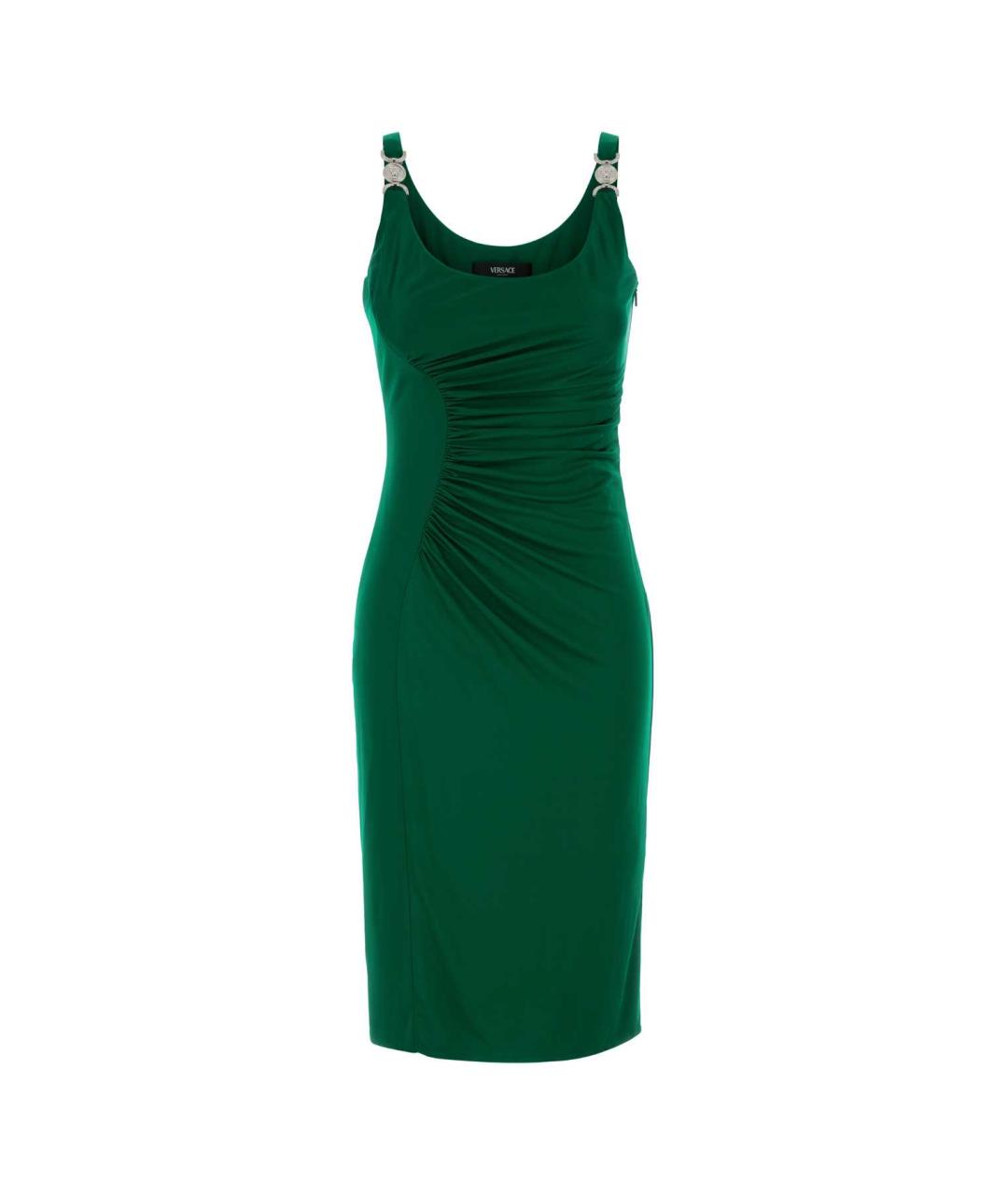 VERSACE Зеленые вискозное коктейльное платье, фото 1