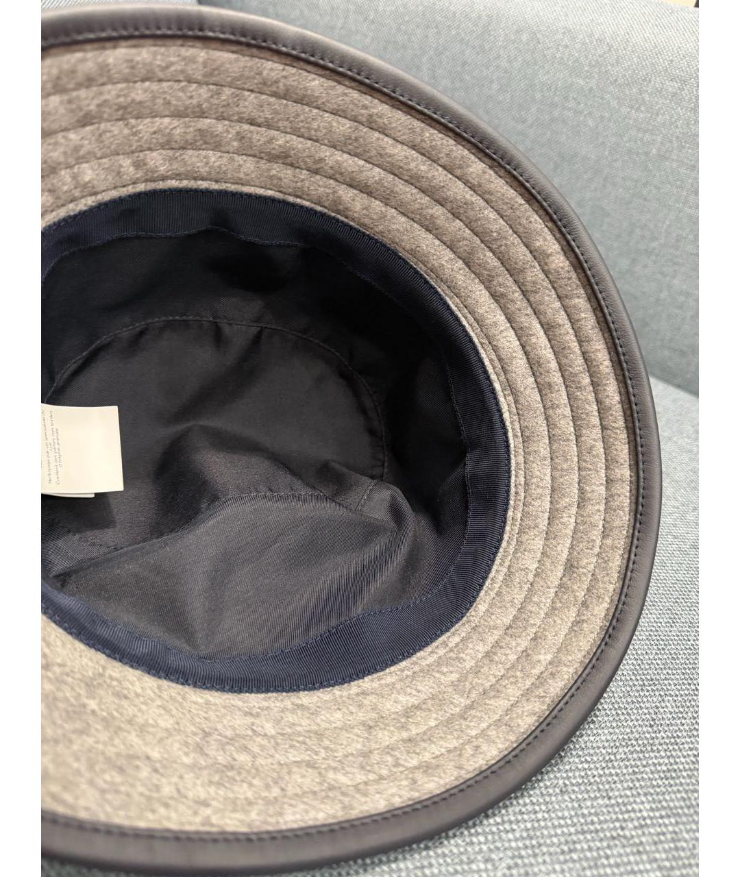 HERMES Серая кашемировая панама, фото 6