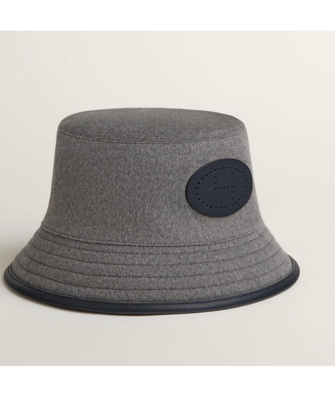 HERMES Серая кашемировая панама, фото 7