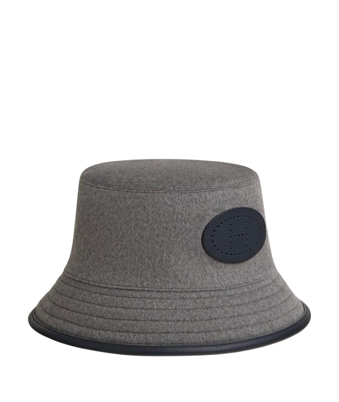 HERMES Серая кашемировая панама, фото 1