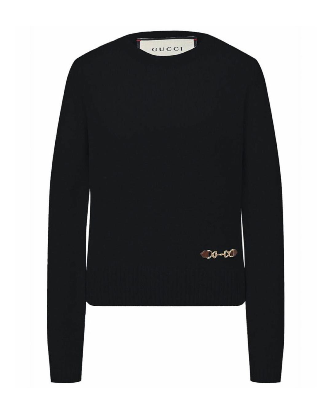 GUCCI Черный шерстяной джемпер / свитер, фото 1