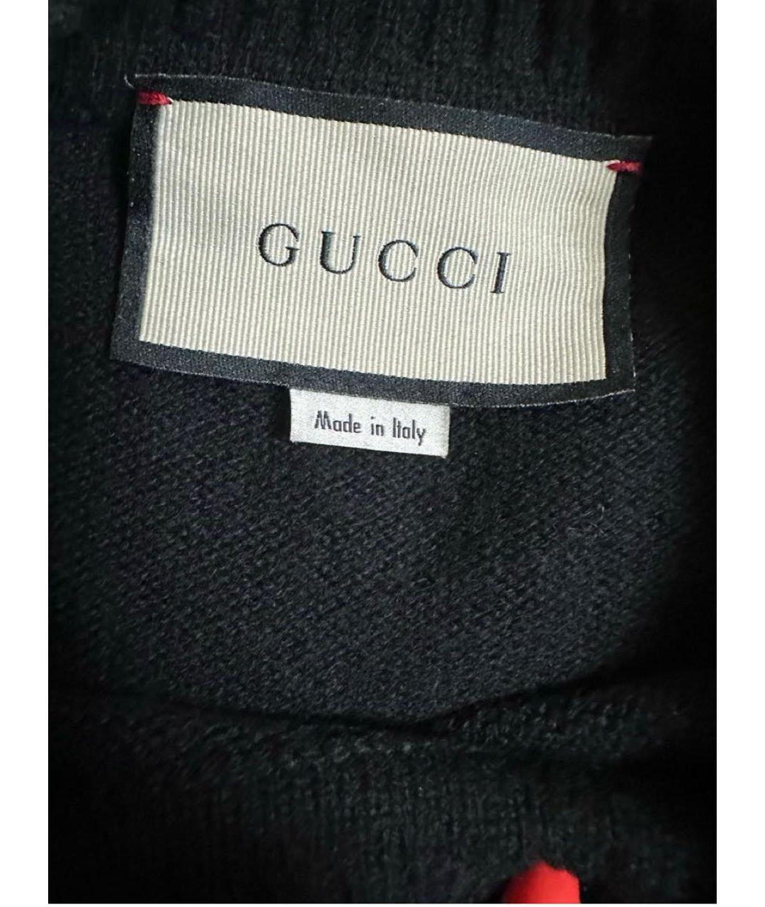 GUCCI Черный шерстяной джемпер / свитер, фото 3